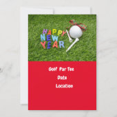 Golfbal en t-shirt Happy Nieuwjaar Par t-shirt gol Kaart (Voorkant)