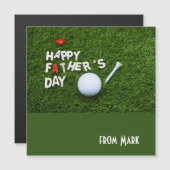 Golfbal en t-shirt Happy Vaderdag voor golfvader (Voorkant / Achterkant)