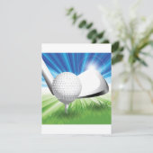 Golfbal en T-shirt Kaart (Staand voorkant)