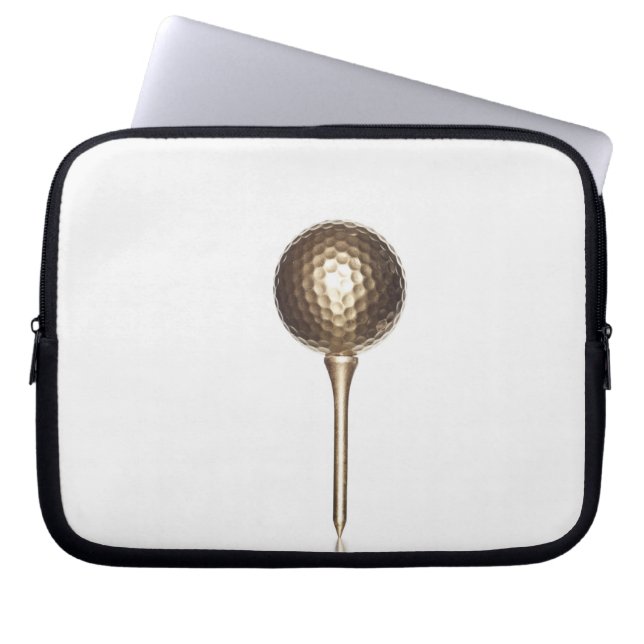 Golfbal en t-shirt laptop sleeve (Voorkant)