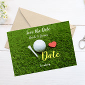 Golfbal en t-shirt met liefde, met uitzondering va kaart
