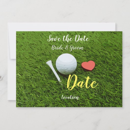 Golfbal en t-shirt met liefde, met uitzondering va kaart (Voorkant)