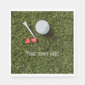 Golfbal en t-shirt met liefde op groene golfer' servet (Voorkant)