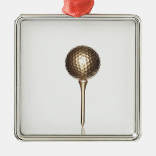Golfbal en t-shirt metalen ornament