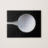 Golfbal en T-shirt op zwart - Gepersonaliseerd Legpuzzel (Horizontaal)
