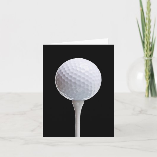 Golfbal en T-shirt op zwart - Gepersonaliseerd Sja Kaart (Voorkant)