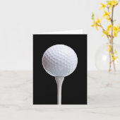 Golfbal en T-shirt op zwart - Gepersonaliseerd Sja Kaart (Gele Bloem)