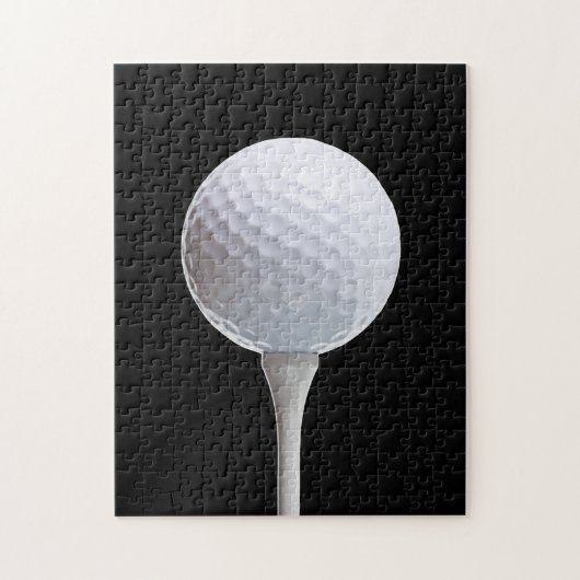 Golfbal en T-shirt op zwart - Gepersonaliseerd Sja Legpuzzel (Verticaal)