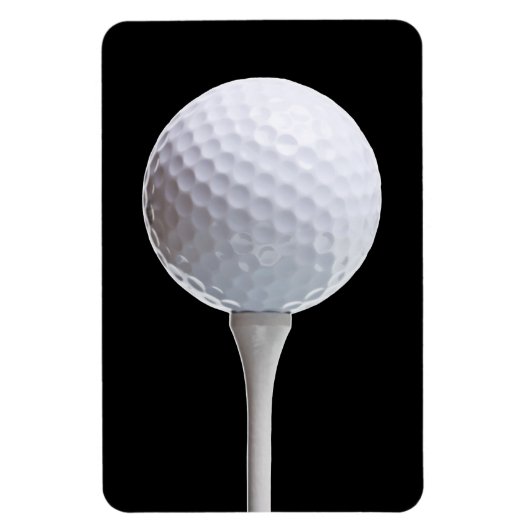 Golfbal en T-shirt op zwart - Gepersonaliseerd Sja Magneet (Verticaal)