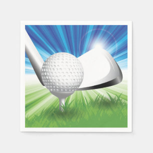 Golfbal en T-shirt Papieren servetten