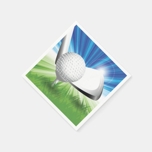 Golfbal en T-shirt Papieren servetten (Hoek)