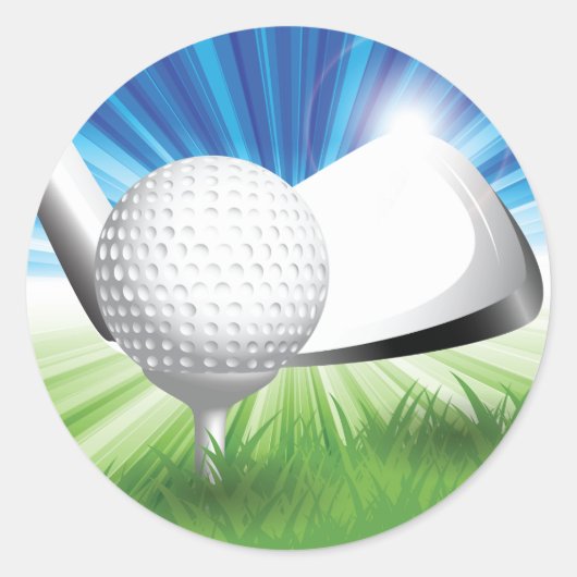 Golfbal en T-shirt Stickers (Voorkant)
