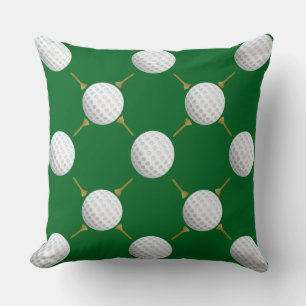 golfbal en T - shirts op groen Kussen