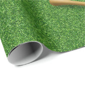 Golfbal en tee op groene gras achtergrond cadeaupapier (Rol Hoek)