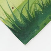 Golfbal en vlag op Putting Green Fleece Deken (Hoek)