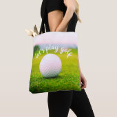 golfbal foto voor golfers laten golfers golfbal sp tote bag (Dichtbij)