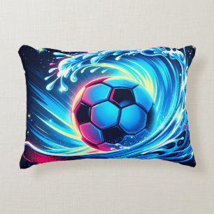 Golfbal Futuristische Oceaan Voetbal Surf Accent Kussen