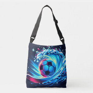 Golfbal Futuristische Oceaan Voetbal Surf Crossbody Tas
