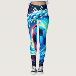 Golfbal Futuristische Oceaan Voetbal Surf Leggings