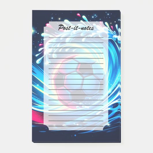 Golfbal Futuristische Oceaan Voetbal Surf Post-it® Notes (Voorkant)