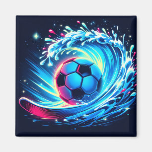 Golfbal Futuristische Oceaan Voetbal Surfen Magneet