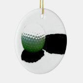 Golfbal & Gat Keramisch Ornament (Rechts)
