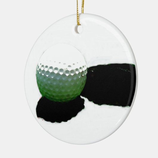 Golfbal & Gat Keramisch Ornament (Links)