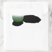 Golfbal & Gat Rechthoekige Sticker (Tas)