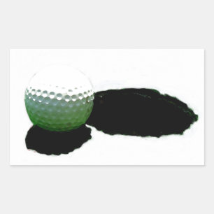 Golfbal & Gat Rechthoekige Sticker
