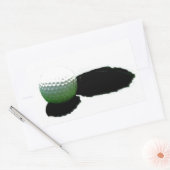 Golfbal & Gat Rechthoekige Sticker (Envelop)