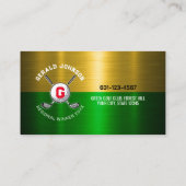 Golfbal Gecentreerd Monogram Ontwerp Visitekaartje (Achterkant)