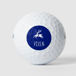 Golfbal genaamd Vixen | Schattigee rendieren emoji Golfballen