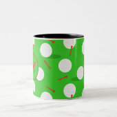 Golfbal gepersonaliseerd tweekleurige koffiemok (Center)