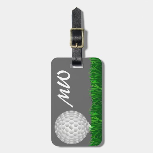 Golfbal gepersonaliseerde golfer bagagelabel (Voorkant verticaal)