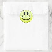 golfbal glimlach gezicht ronde sticker (Tas)