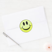 golfbal glimlach gezicht ronde sticker (Envelop)
