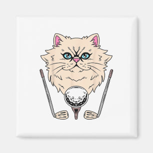 Golfbal Golfen Golfclub Golfer Perzische kat Magneet