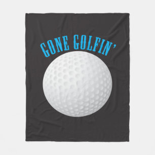 Golfbal ⛳🎁 Gone Golfing Golfer Fleece Deken