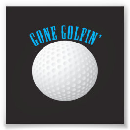 Golfbal ⛳🎁 Gone Golfing Golfer Foto Afdruk
