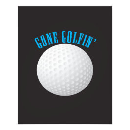 Golfbal ⛳🎁 Gone Golfing Golfer Foto Afdruk