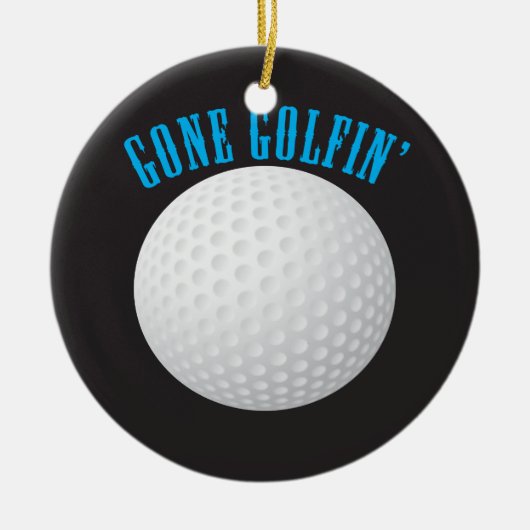 Golfbal ⛳🎁 Gone Golfing Golfer Keramisch Ornament (Voorkant)