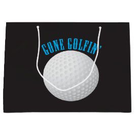 Golfbal ⛳🎁 Gone Golfing Golfer Large Cadeautasje