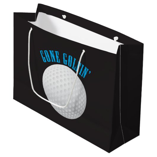Golfbal ⛳🎁 Gone Golfing Golfer Large Cadeautasje (Voorkant Gekanteld)