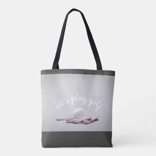 golfbal grijs en witte schattige tas voor golfers (Achterkant)