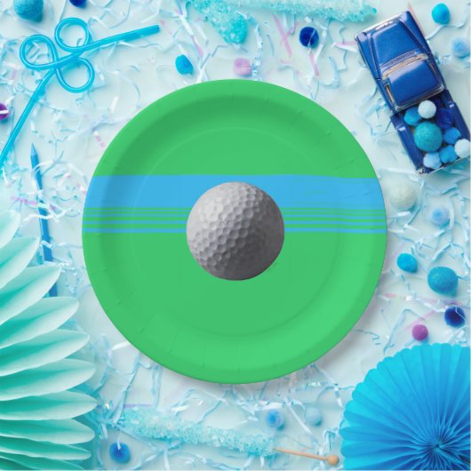 Golfbal grote papieren borden papieren bordje (Feest)