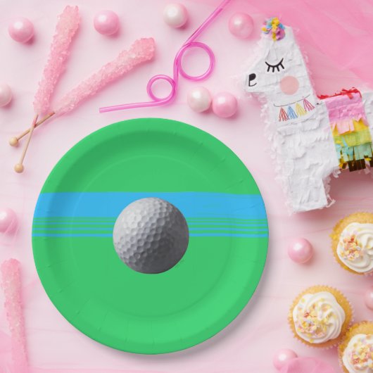 Golfbal grote papieren borden papieren bordje (Feest)