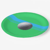 Golfbal grote papieren borden papieren bordje (Gekanteld)