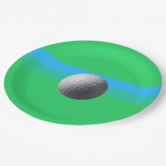 Golfbal grote papieren borden papieren bordje (Gekanteld)