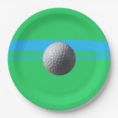 Golfbal grote papieren borden papieren bordje (Voorkant)