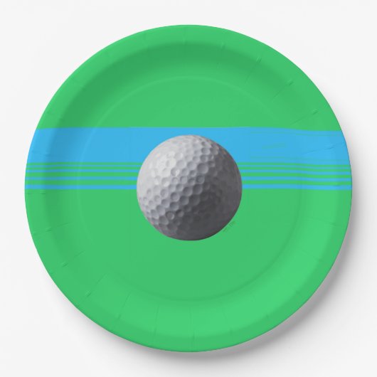 Golfbal grote papieren borden papieren bordje (Voorkant)